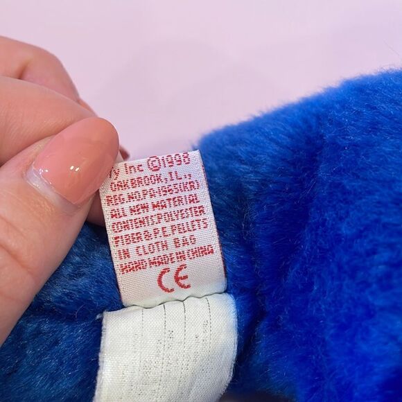 Peanut the Royal Blue Elephant 1998 Good Used Condition W Tush Tag Beanie Buddy - Picture 6 of 9